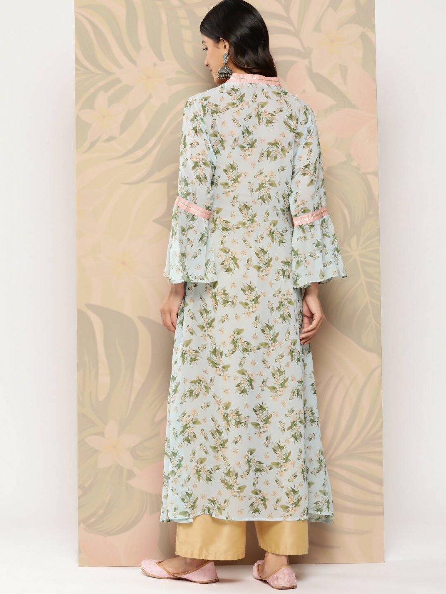 Ahalyaa Women's Traditional wear Kurta - Sky Blue | Grocsy