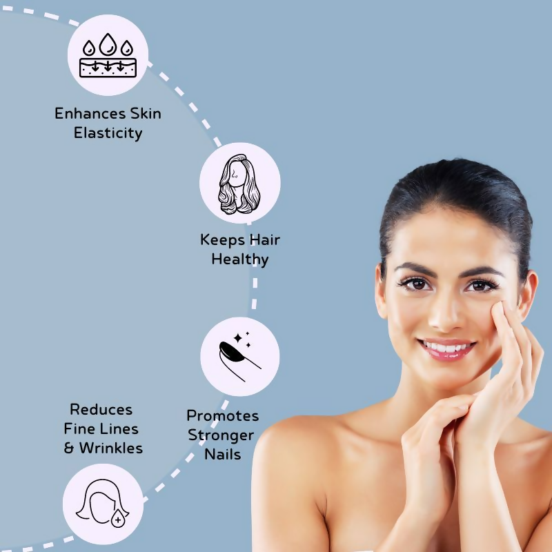 Inja Beauty Collagen For Skin- Hair & Nails- With Vit C- Glutathione- Biotin - Lychee Flavour | Grocsy