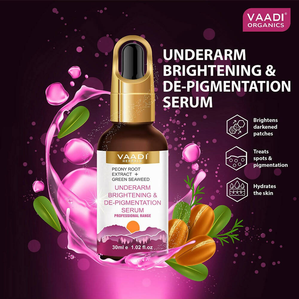 Vaadi Herbals Underarm Brightening & De-pigmentation Serum With Peony Root Extract & Green Seaweed | Grocsy