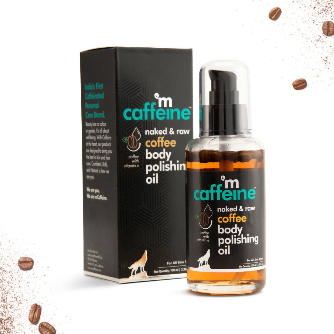 mCaffeine Raw Coffee Body Polishing Oil | Grocsy