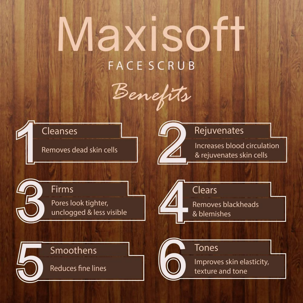 Maxisoft Face Scrub Tan Removal Exfoliating Scrub | Grocsy