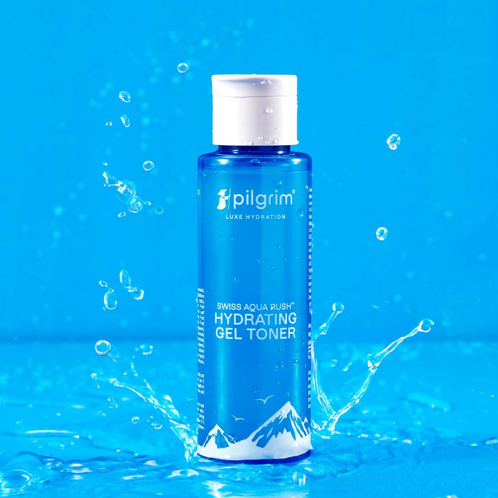 Pilgrim Swiss Aqua Rush Hydrating Gel Toner For Glowing Skin, Long Lasting Hydration Plump & Healthy Skin | Grocsy