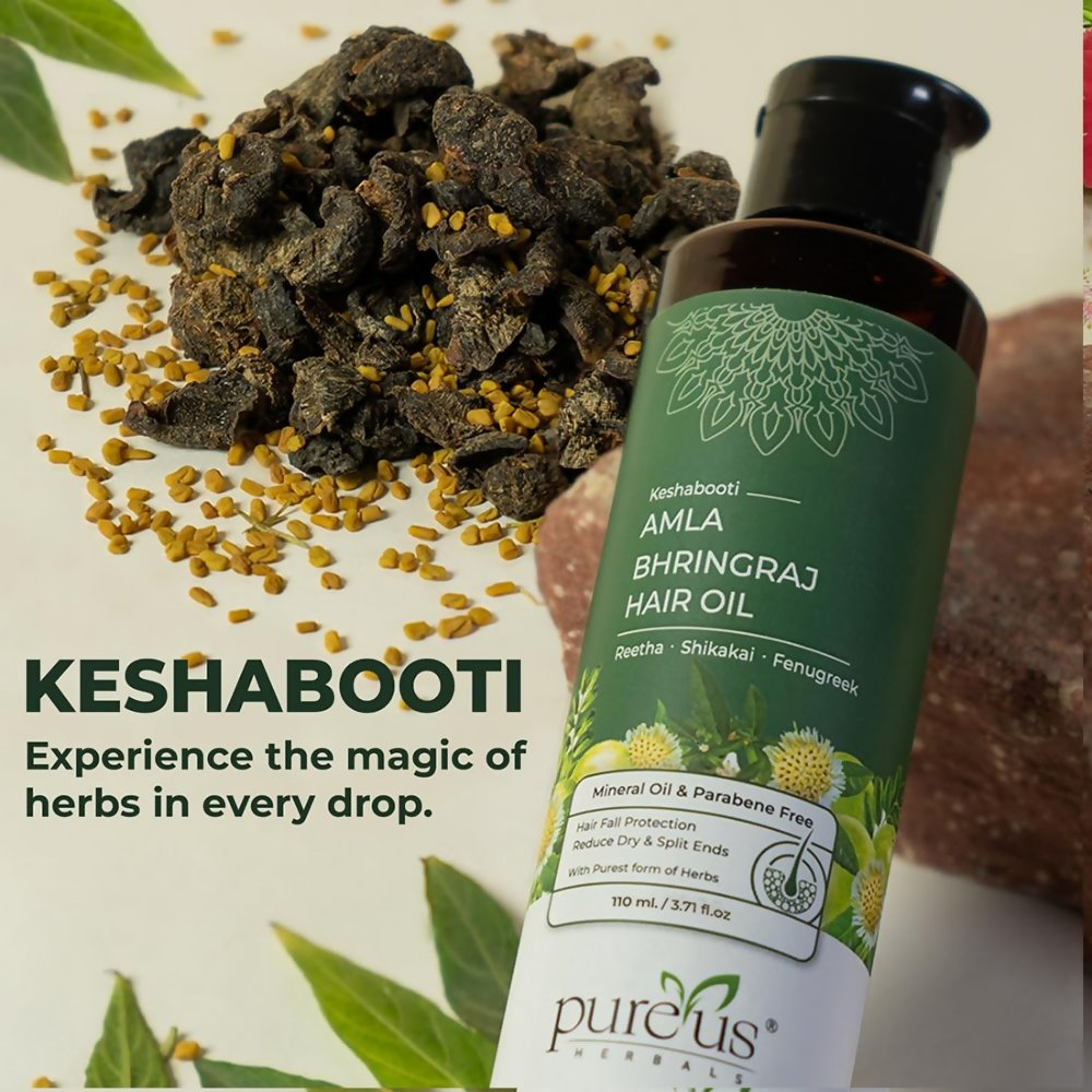 Pureus Herbals Amla Bhringraj Hair Oil | Grocsy