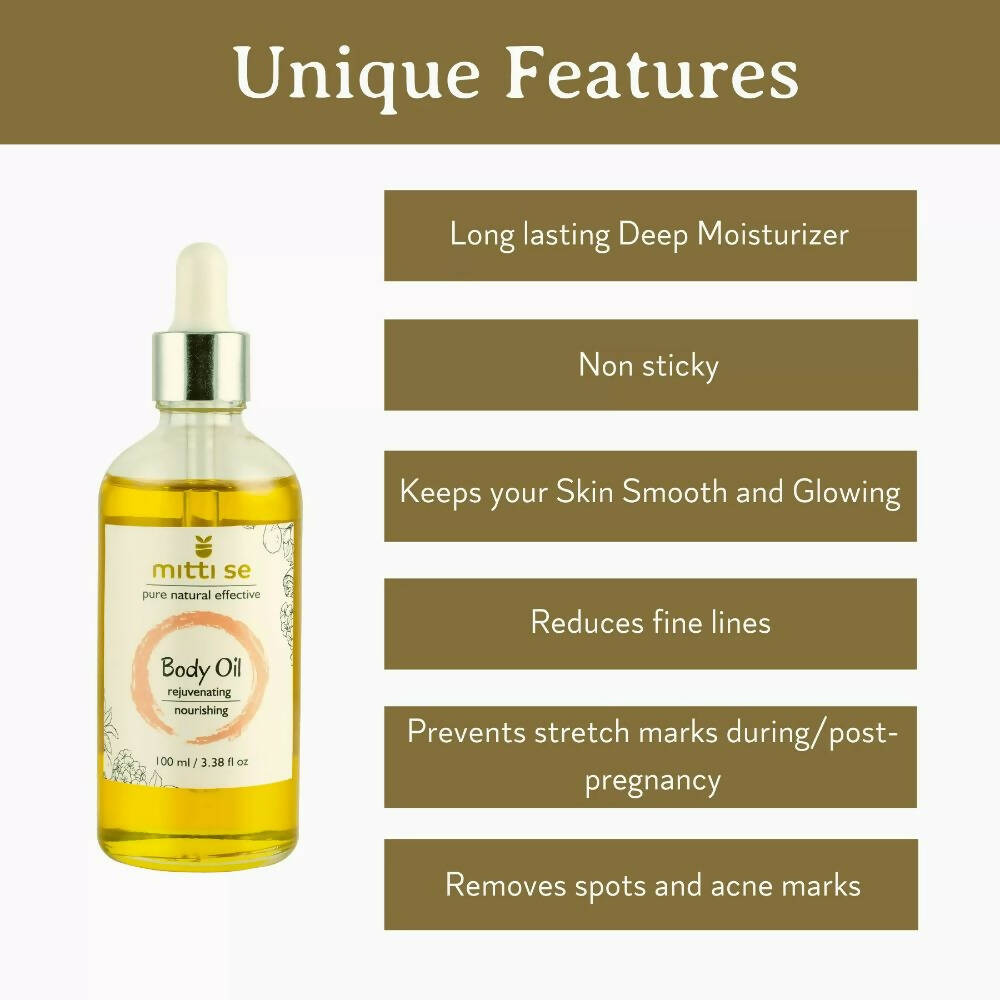 Mitti Se Rejuvenating Nourishing Body Oil | Grocsy