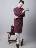 Even Apparels Black Pure Cotton Men's Kurta With Band Collar (STR1173) | Grocsy
