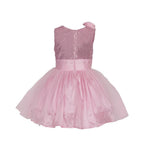 Asmaani Baby Girl's Pink Color Satin Knee Length Frock (AS-DRESS-22030) | Grocsy