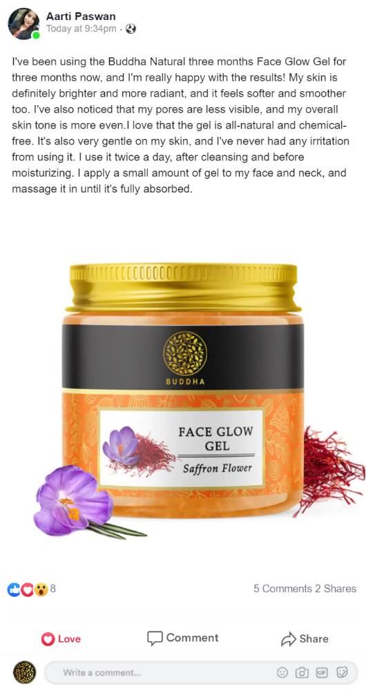 Buddha Natural Face Glow Gel | Grocsy
