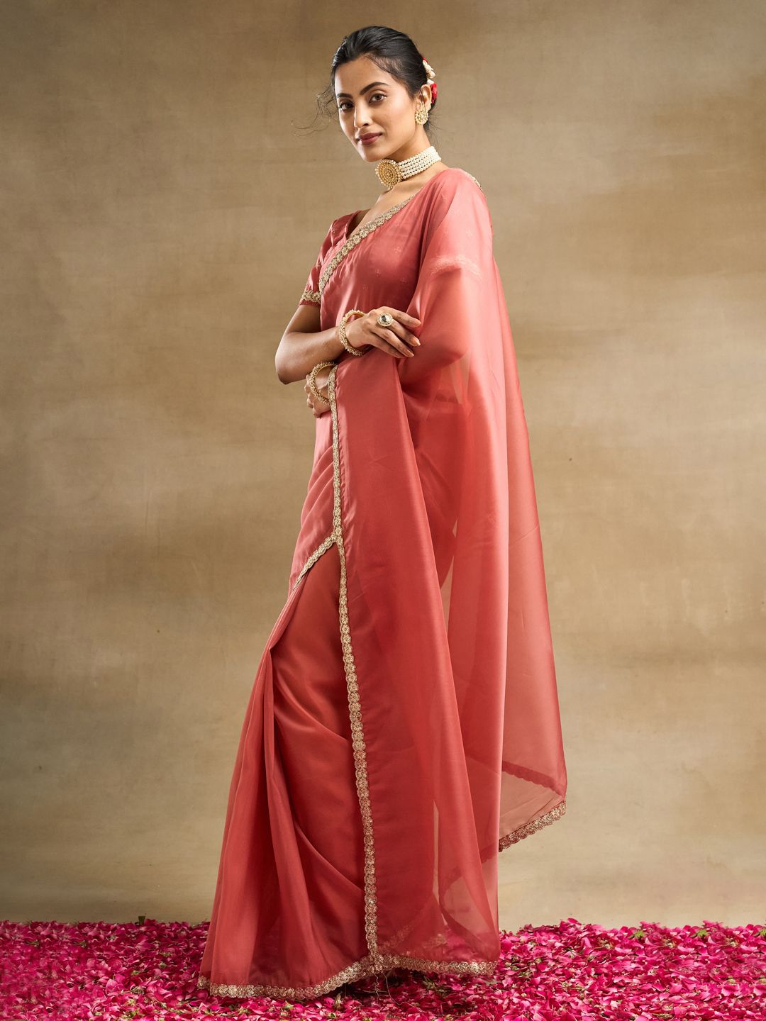 kasee Organza Saree | Grocsy