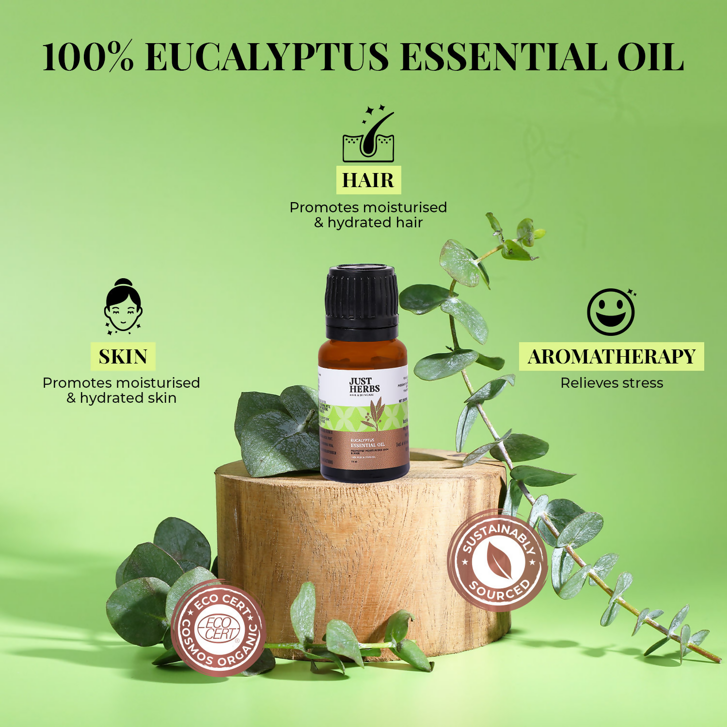 Just Herbs Eucalyptus Essential Oil | Grocsy