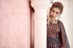 Everywhere Designer Navy Blue Dola Silk Gown With Dupatta - Anbazaar | Grocsy