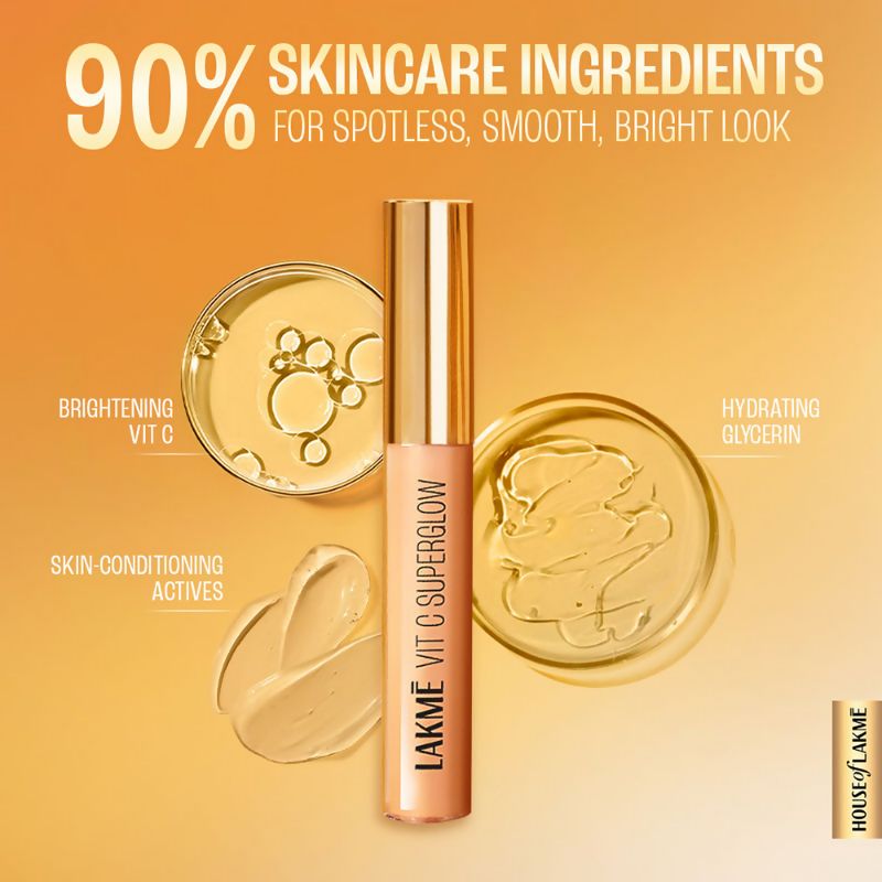 Lakme Vitamin C Superglow Concealer with 1 % Vit C - Sand | Grocsy