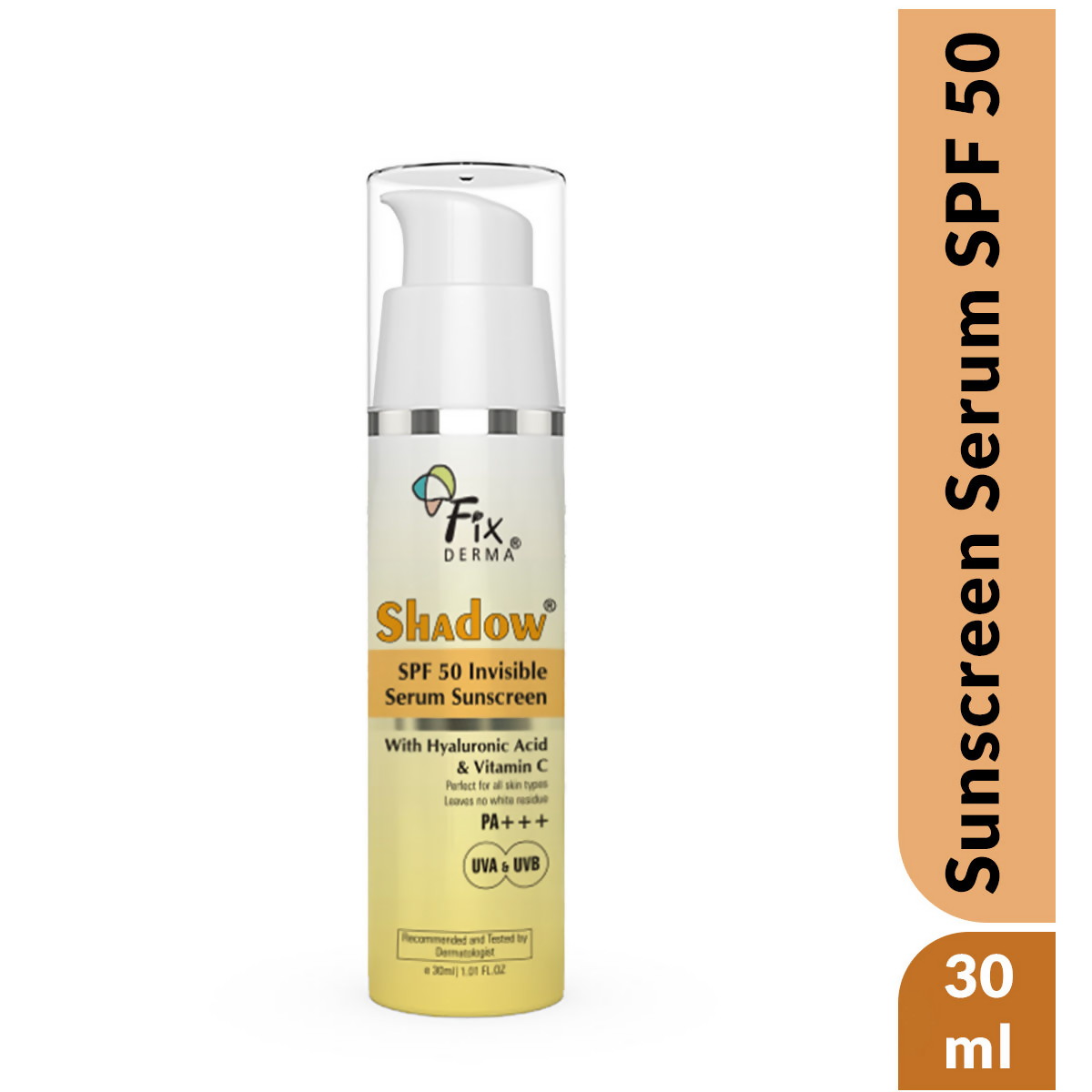 Fixderma Shadow SPF 50 Invisible Serum Sunscreen | Grocsy