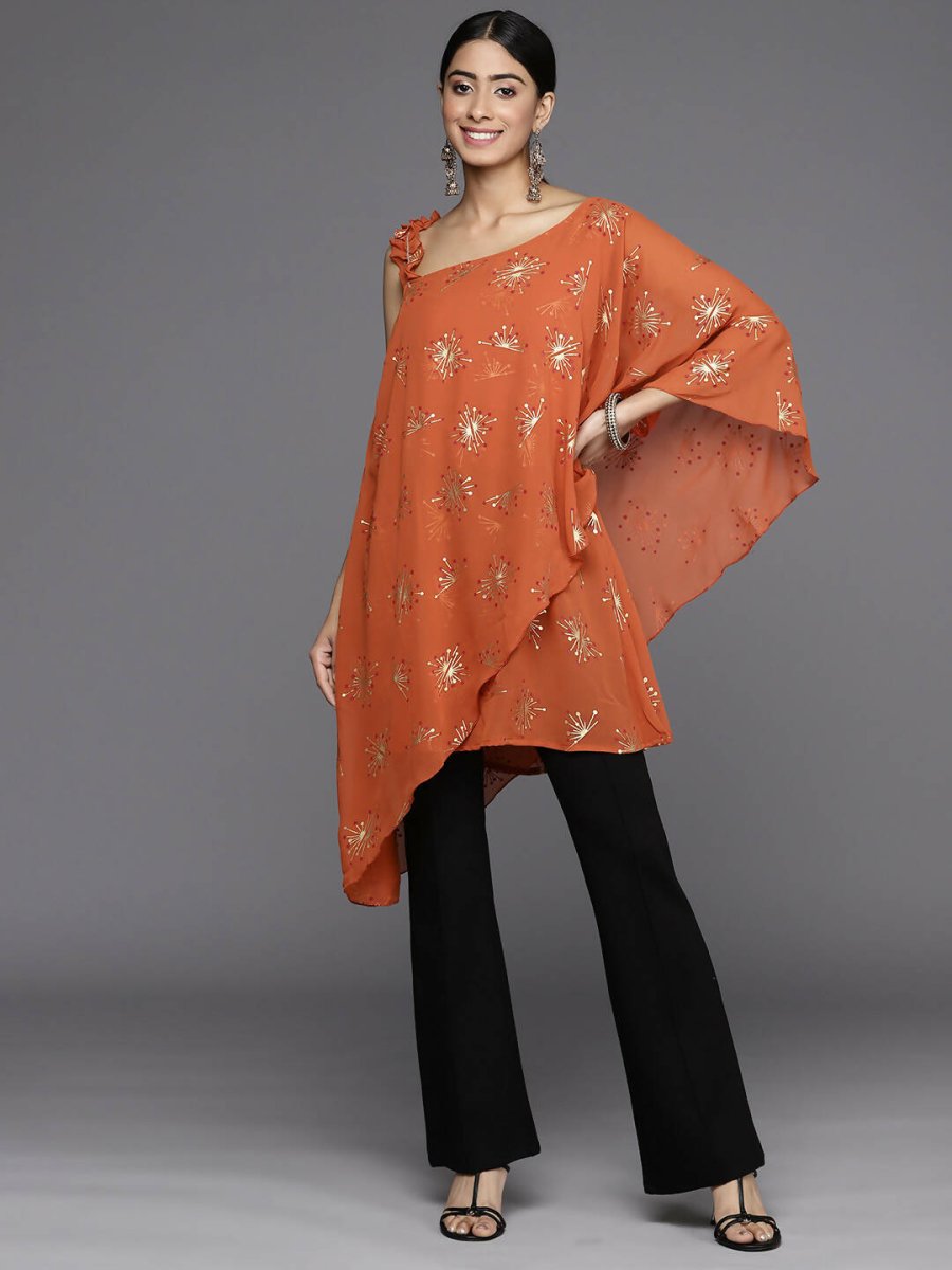 Ahalyaa Women's Traditional wear Tunic - Orange | Grocsy