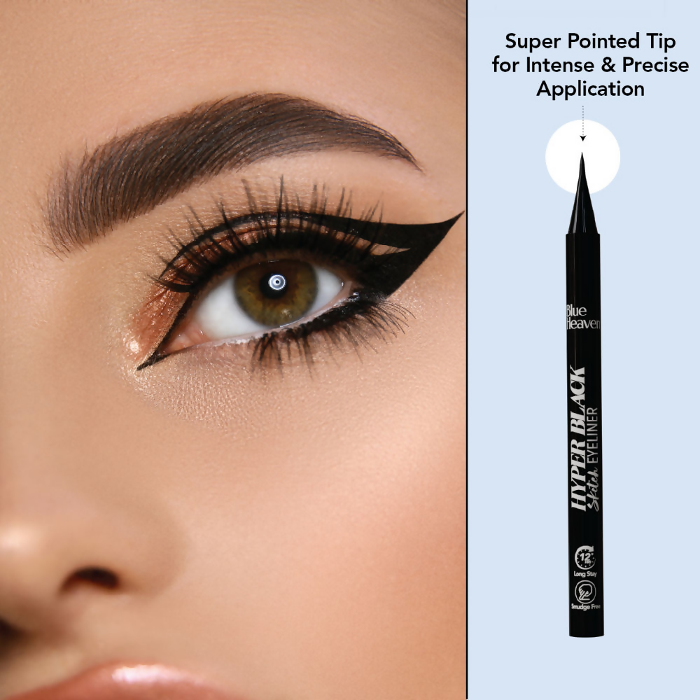 Blue Heaven Hyper Black Sketch Eyeliner Pen | Grocsy