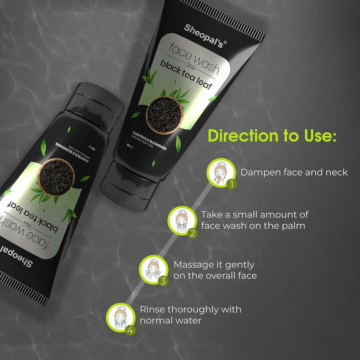 Sheopal's Black Tea Leaf Face Wash | Grocsy