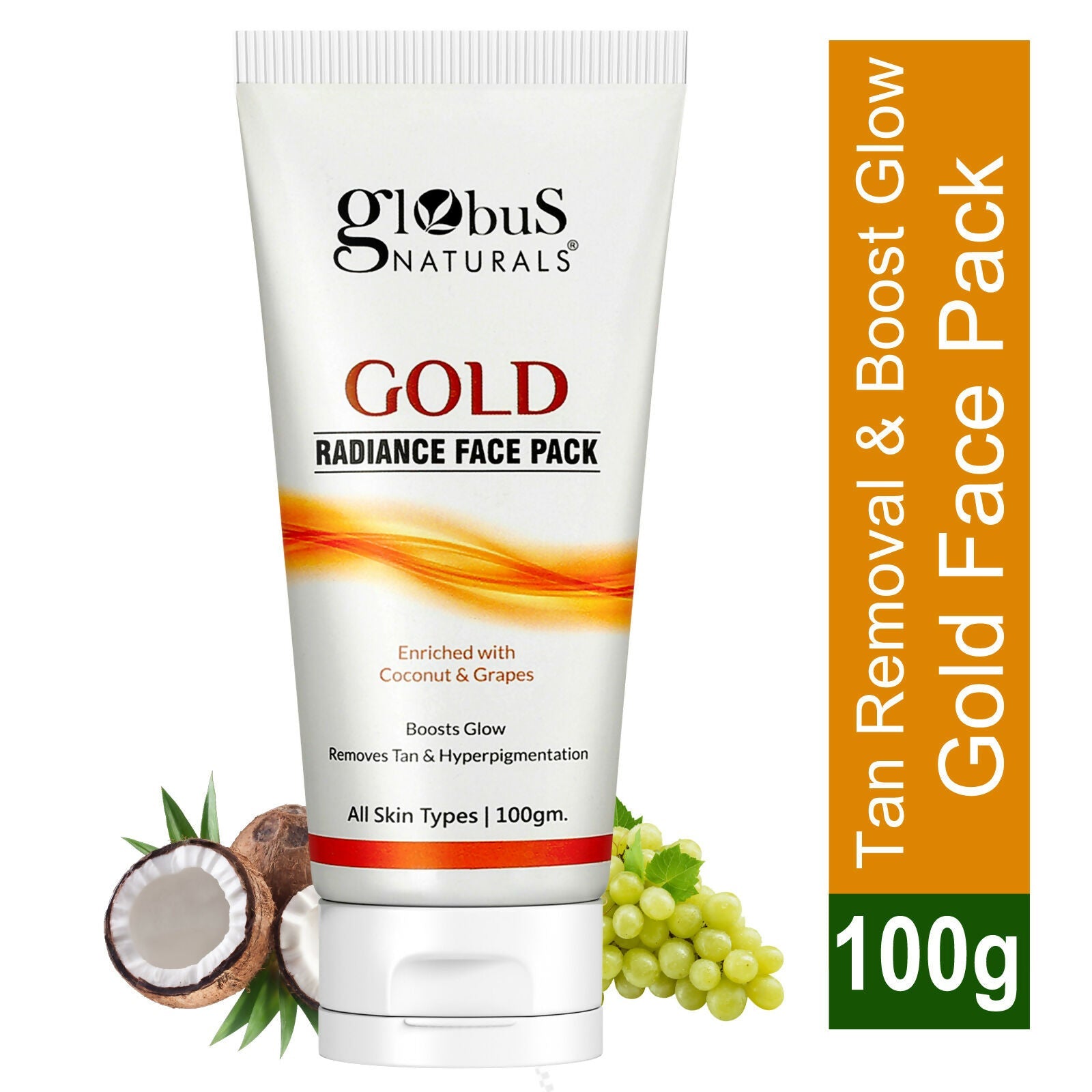 Globus Naturals Gold Radiance Anti Ageing & Brightening Face Pack | Grocsy
