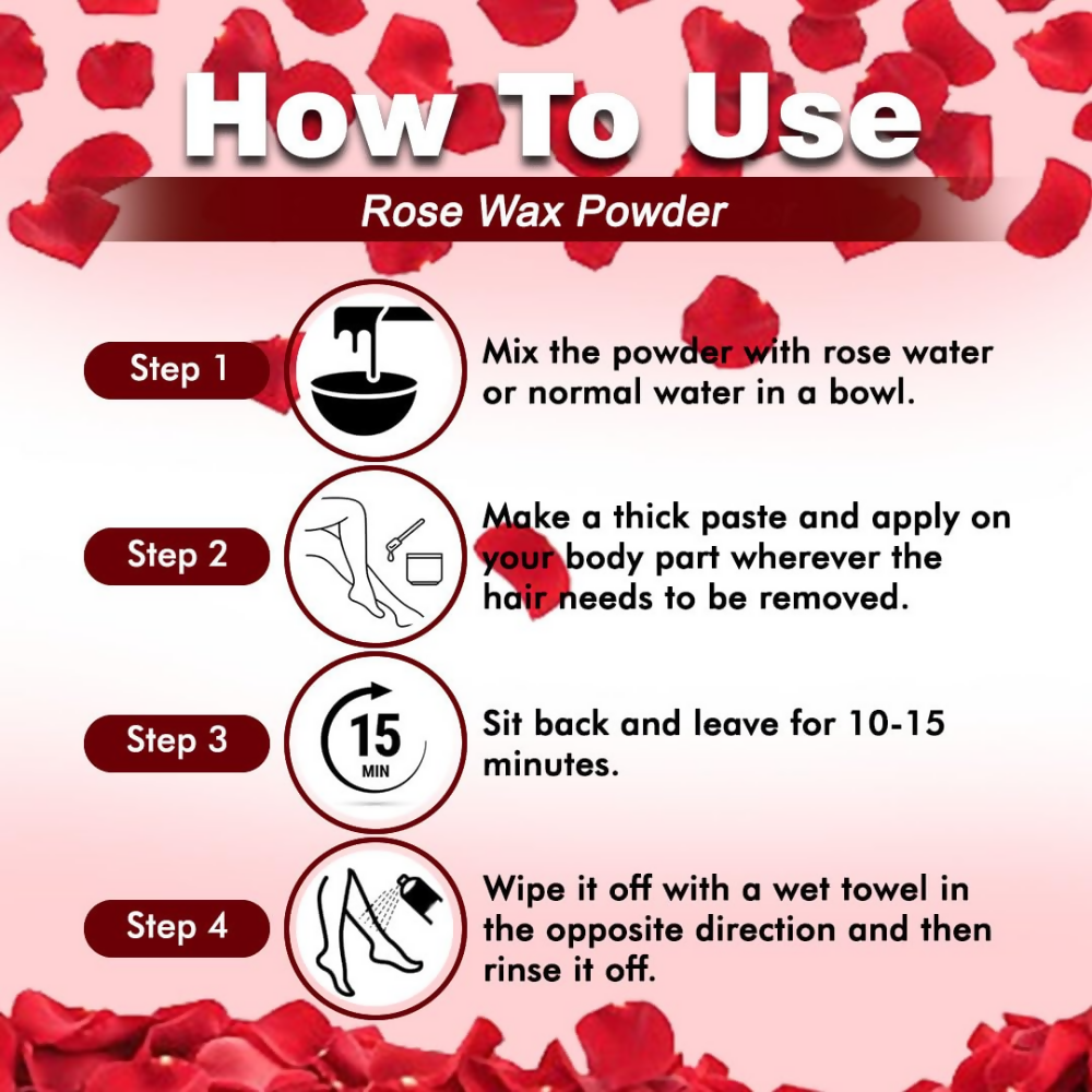 VedicAyurveda Herbal Wax Powder - Rose | Grocsy