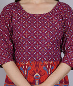 Vamika Multicolor Cotton Printed Party/Casual Wear Kurti (GAM21K) | Grocsy