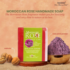 Nyassa Moroccan Rose Soap Walnut Oil & Rose Powder | Grocsy