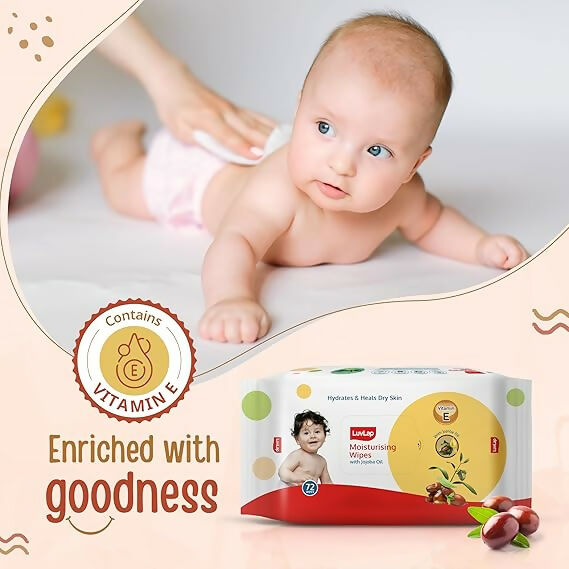 LuvLap Moisturising Wet Wipes without Lid - Jojoba Oil | Grocsy