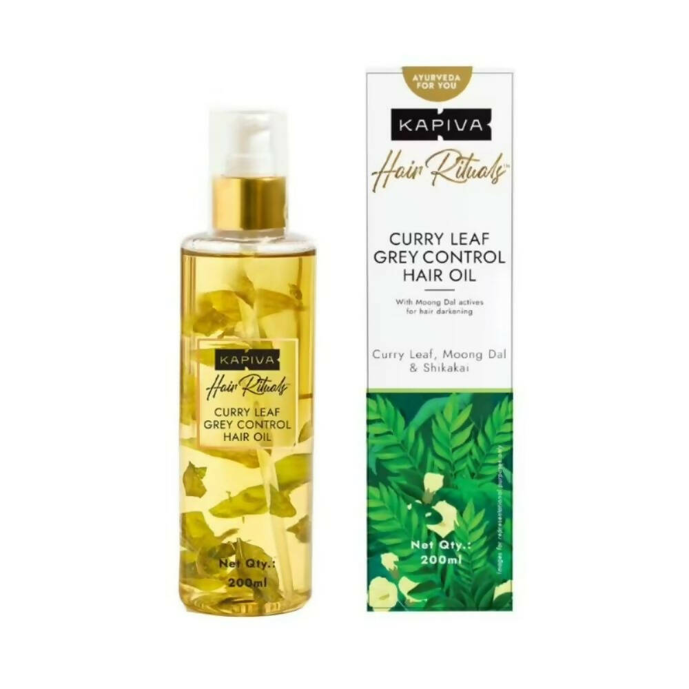 Kapiva Ayurveda Hair Rituals Curry Leaf Anti Grey Hair Oil | Grocsy