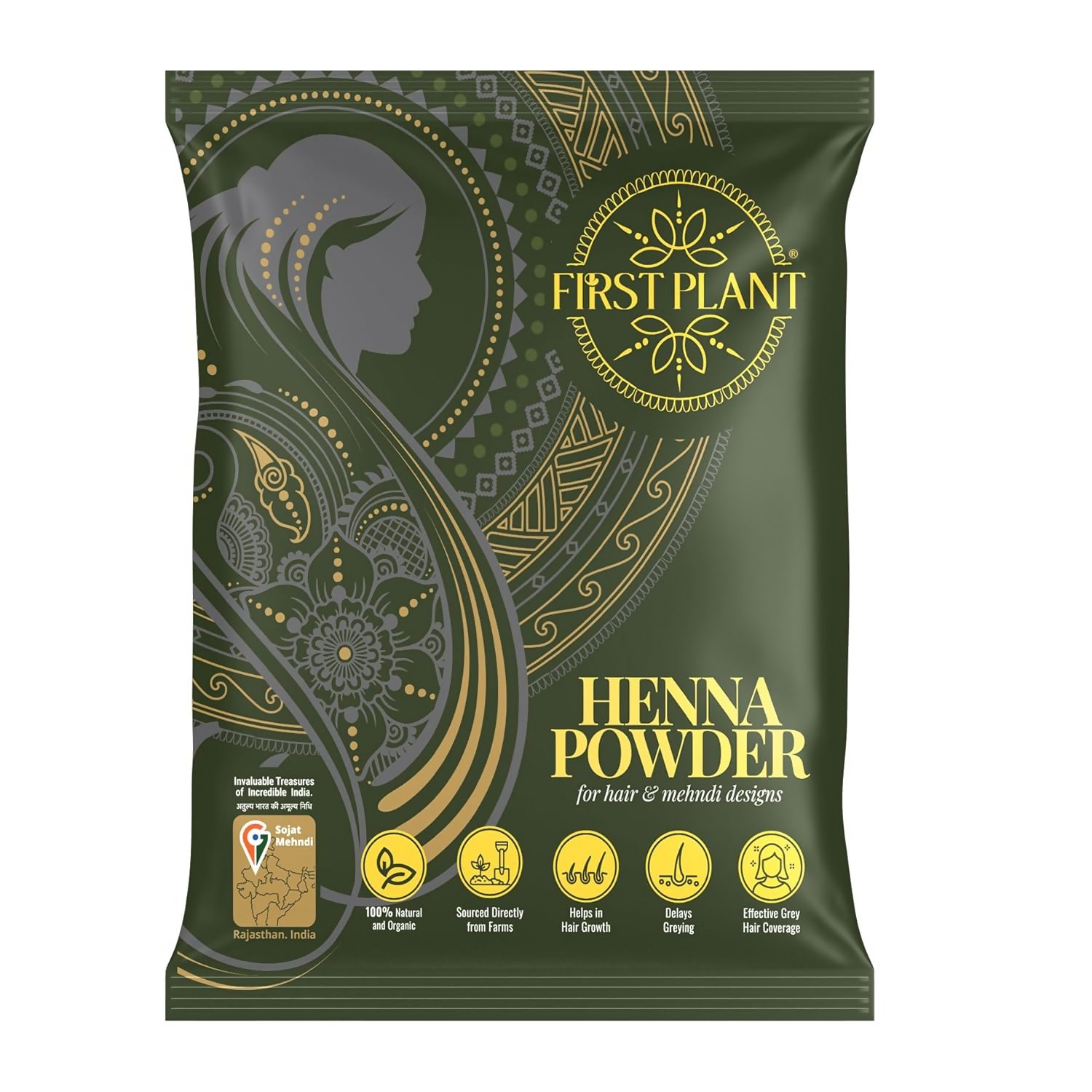 First Plant Premium Rajasthani Henna Powder | Grocsy