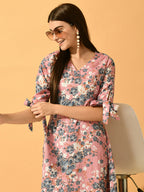 Myshka Women's Pink A-Line Party Dress | Grocsy