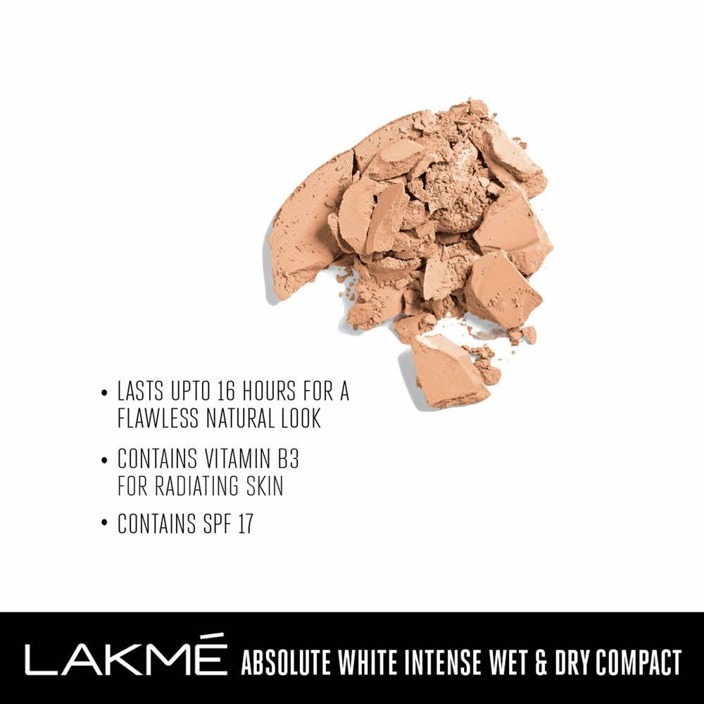 Lakme Absolute White Intense Wet & Dry Compact - Golden Medium/Golden Sand | Grocsy