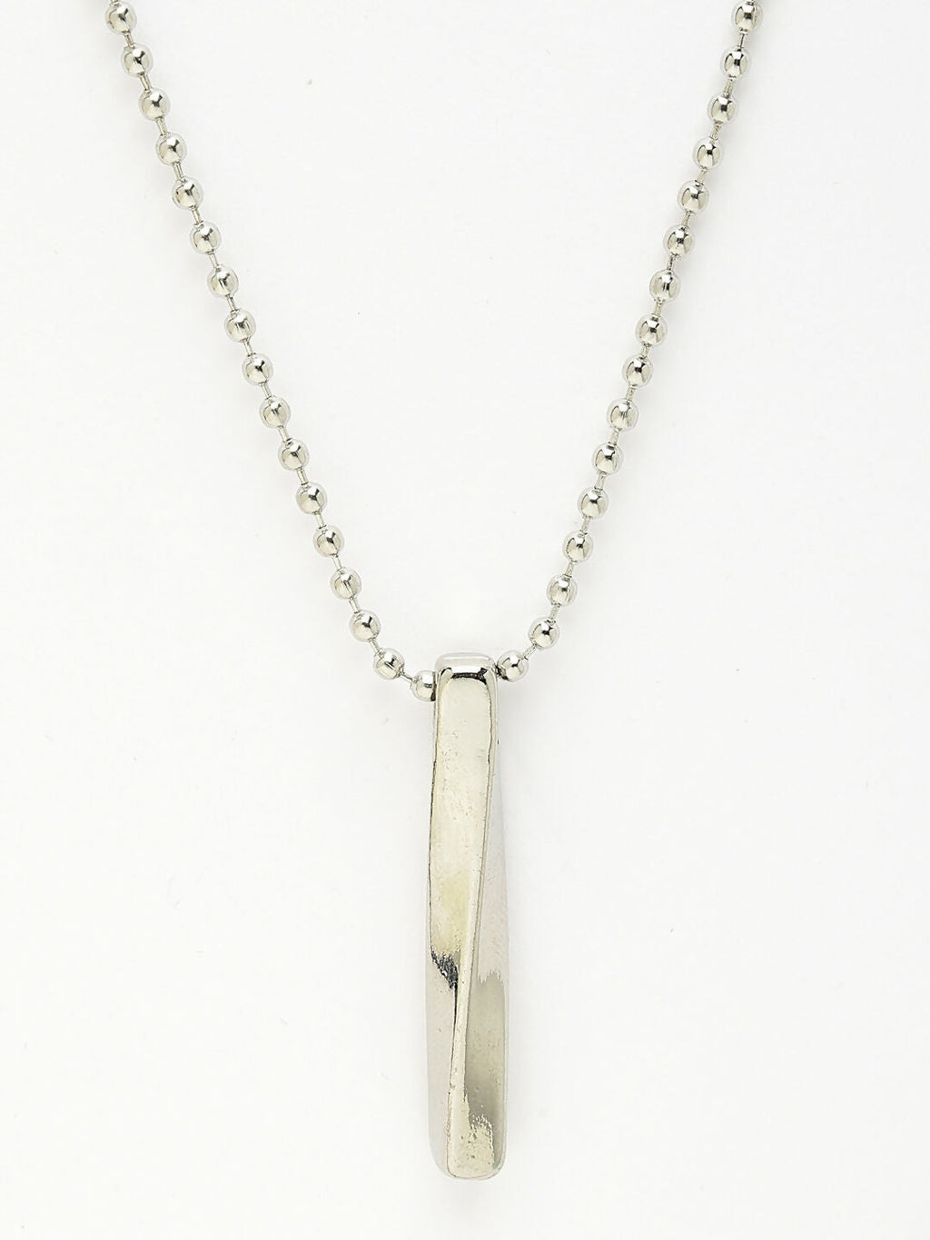 NVR Men's Silver-Plated Stainless Steel Pendant with Chain | Grocsy