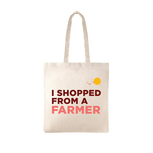 Two Brothers Organic Farms Farmer Style Cotton Bag (Tote Bag) | Grocsy