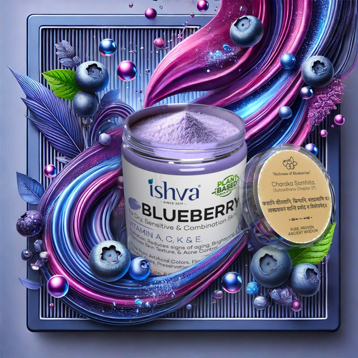 Ishva Blueberry Powder For Skin | Grocsy