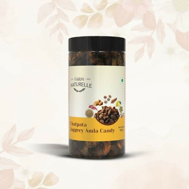 Farm Naturelle Chatpata Jaggery Amla Candy - Tangy | Grocsy