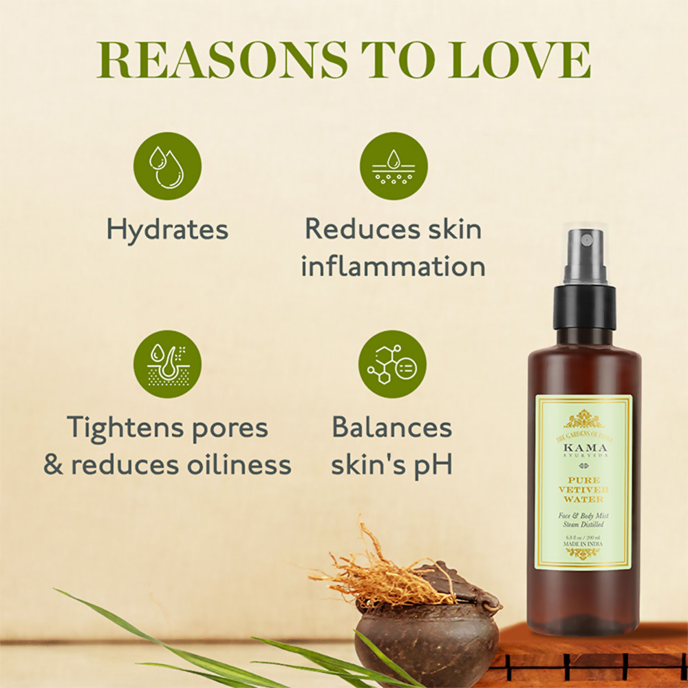 Kama Ayurveda Mini Pure Vetiver Water | Grocsy