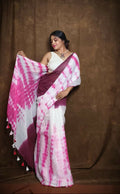 Exclusive Collection Maroon Pink Beautiful Super Soft Most Comfortable Pure Mul Cotton Saree | Grocsy