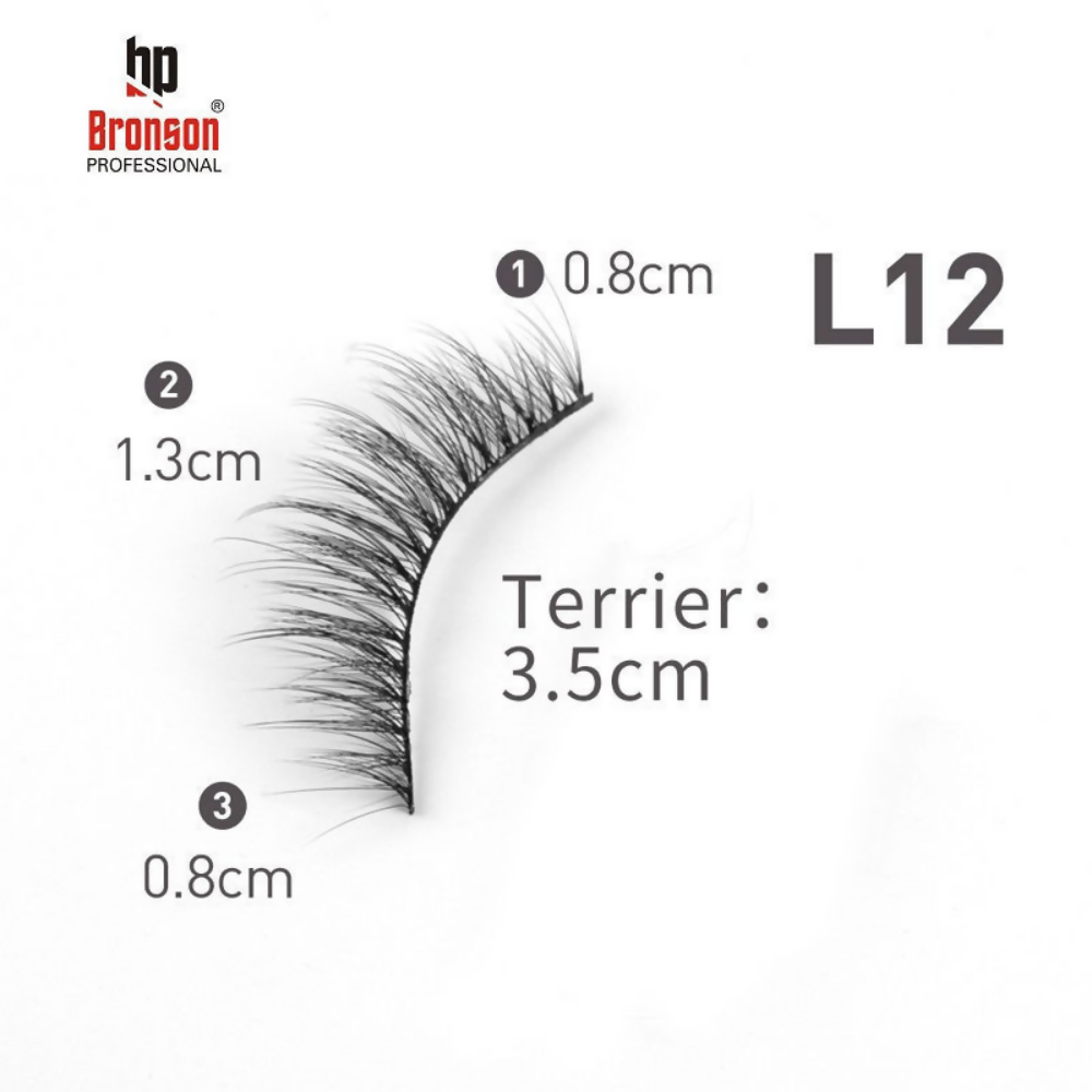 Bronson Professional Eyelash Set 3d False Long And Natural Eye Makeup - L12 | Grocsy