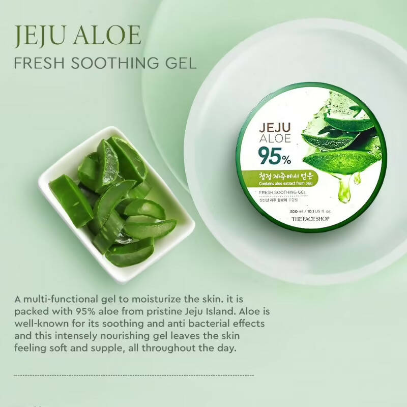 The Face Shop Jeju Aloe Fresh Soothing Gel - Korean Skincare | Grocsy