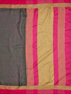 Mimosa Women's Banarasi Silk Black Saree | Grocsy