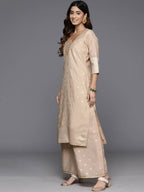Ahalyaa Women's Traditional wear Kurta Set - Tan | Grocsy