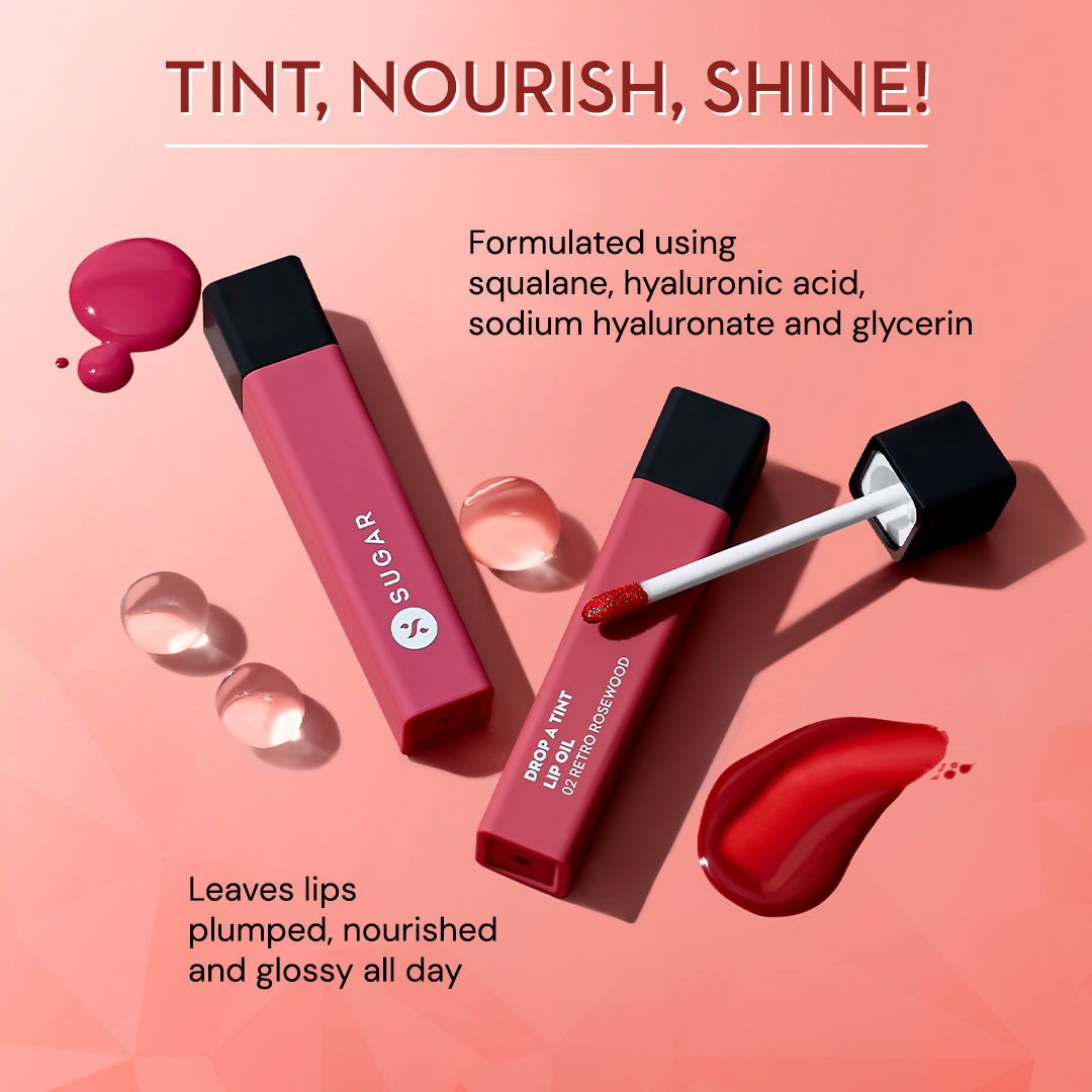 SUGAR Drop A Tint Lip Oil - 04 Roman Rose | Grocsy