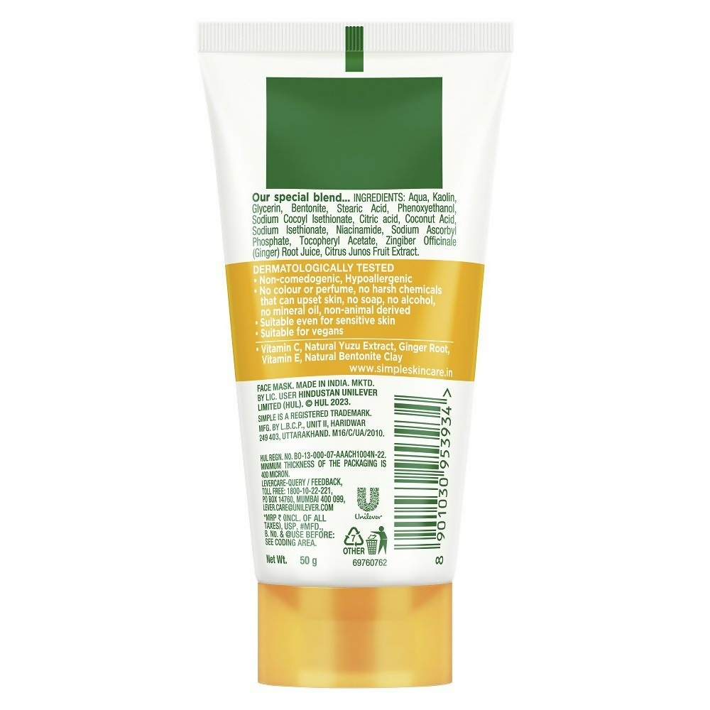 Simple Protect N Glow Vitamin C Brighten Clay Mask | Grocsy