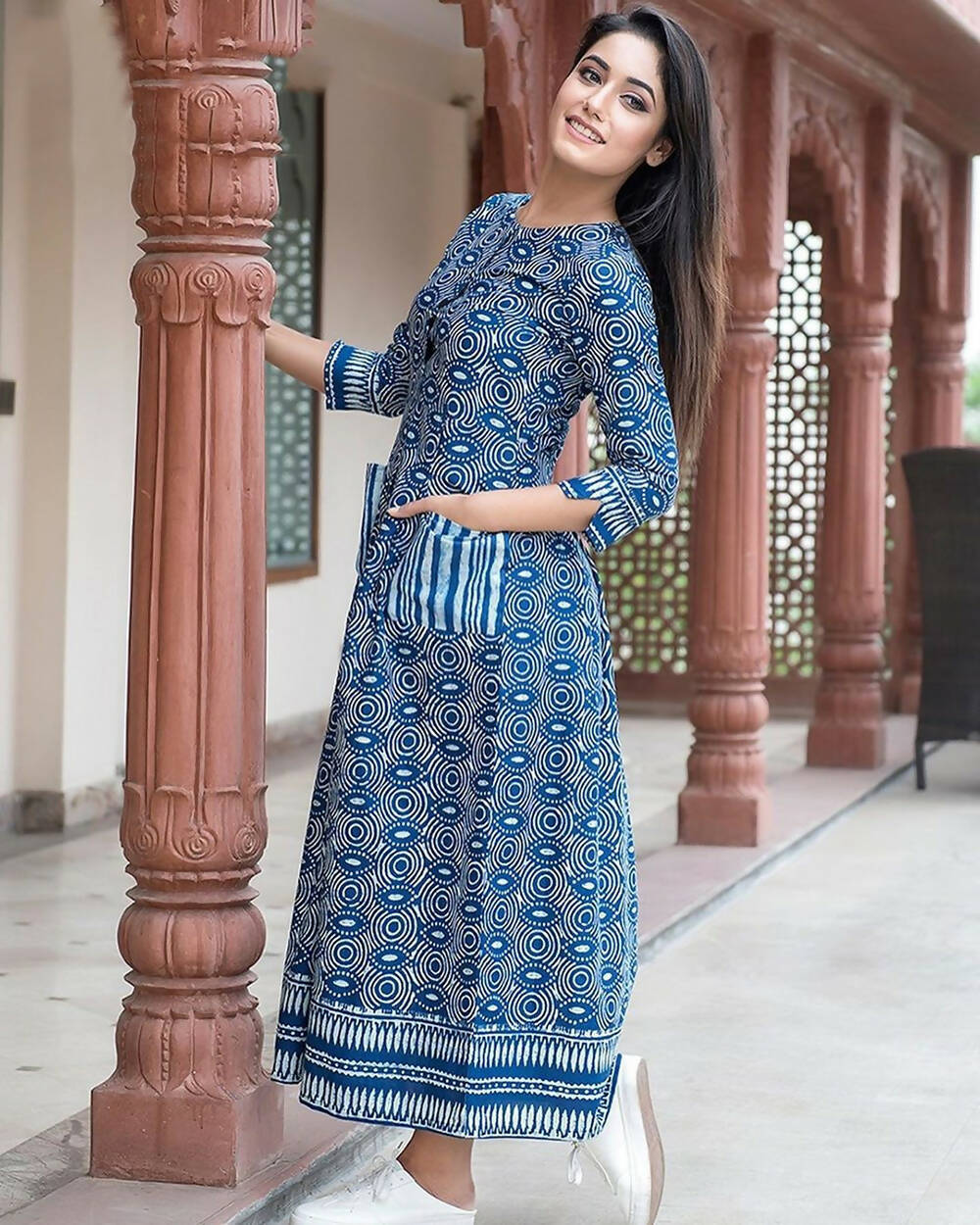 Partywear Designer Steel Blue Pure Maslin Gown - Anbazaar | Grocsy