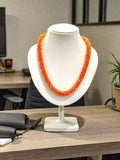 Inhanns Noor-E-Jalwa – Handmade Crystal Bead Necklace -Adjustable - Orange | Grocsy