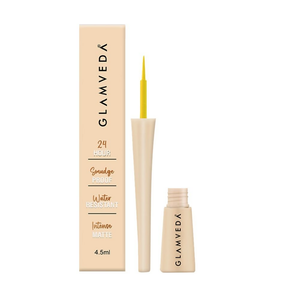 Glamveda Super Matte Liquid Intense Eyeliner - Yellow | Grocsy