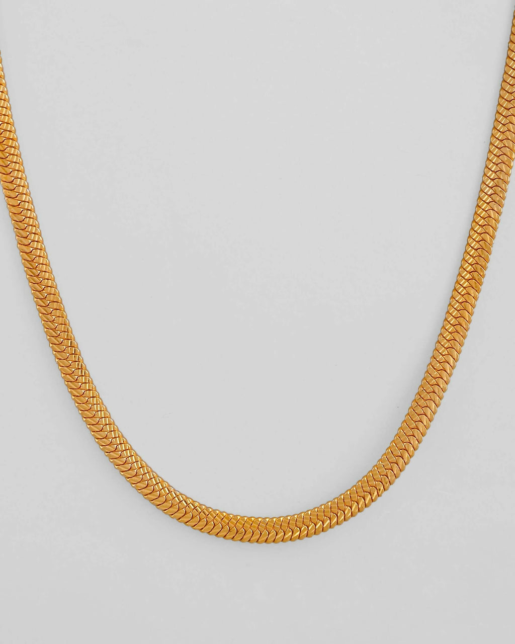 VOJ Men's Gold-Polished Thick Snake Chain | Grocsy