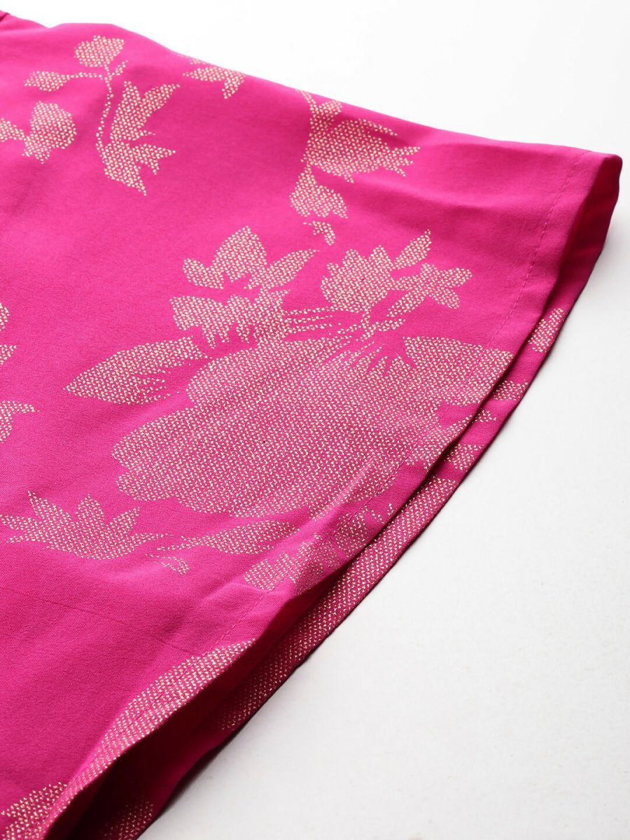 Ahalyaa Women's Traditional wear Ethnic Dress - Pink | Grocsy