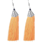 MS Fashion India Orange Fringe Earrings | Grocsy