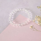 NVR Men & Women Transparent Beaded Elasticated Bracelet | Grocsy