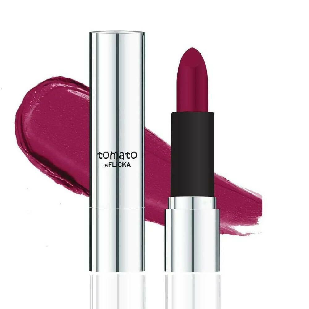 Flicka Tomato Purple Matte Finish Lipstick Shade 10 | Grocsy