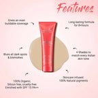 Biotique Natural Makeup Natural Magicare All Day Liquid Foundation - Clay | Grocsy