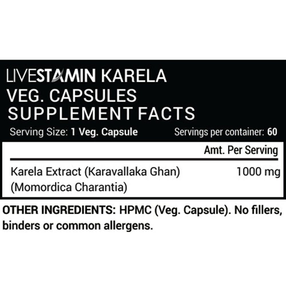 Livestamin Karela Capsules | Grocsy